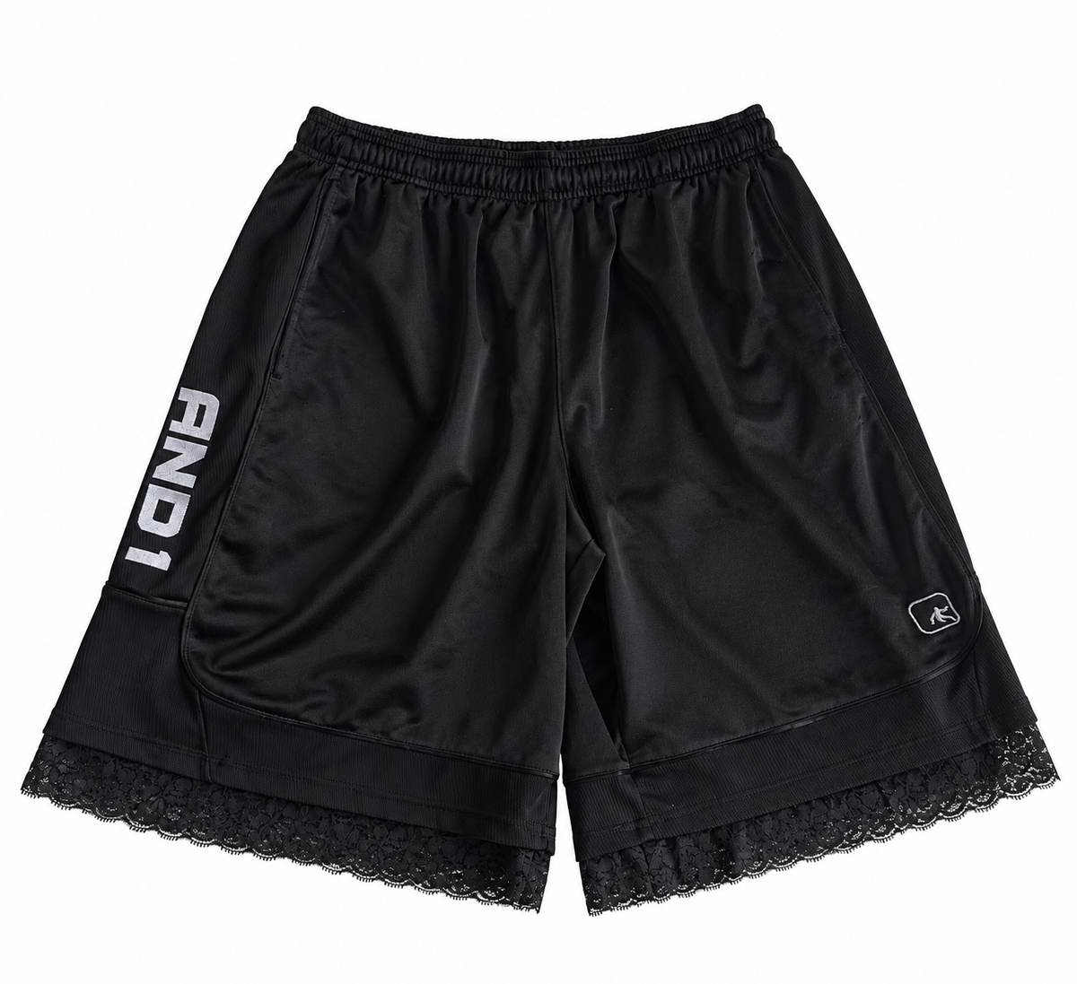 Black Lace Basketball Shorts | L