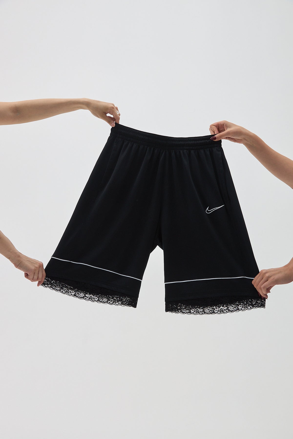 Black Lace Women's Basketball Shorts