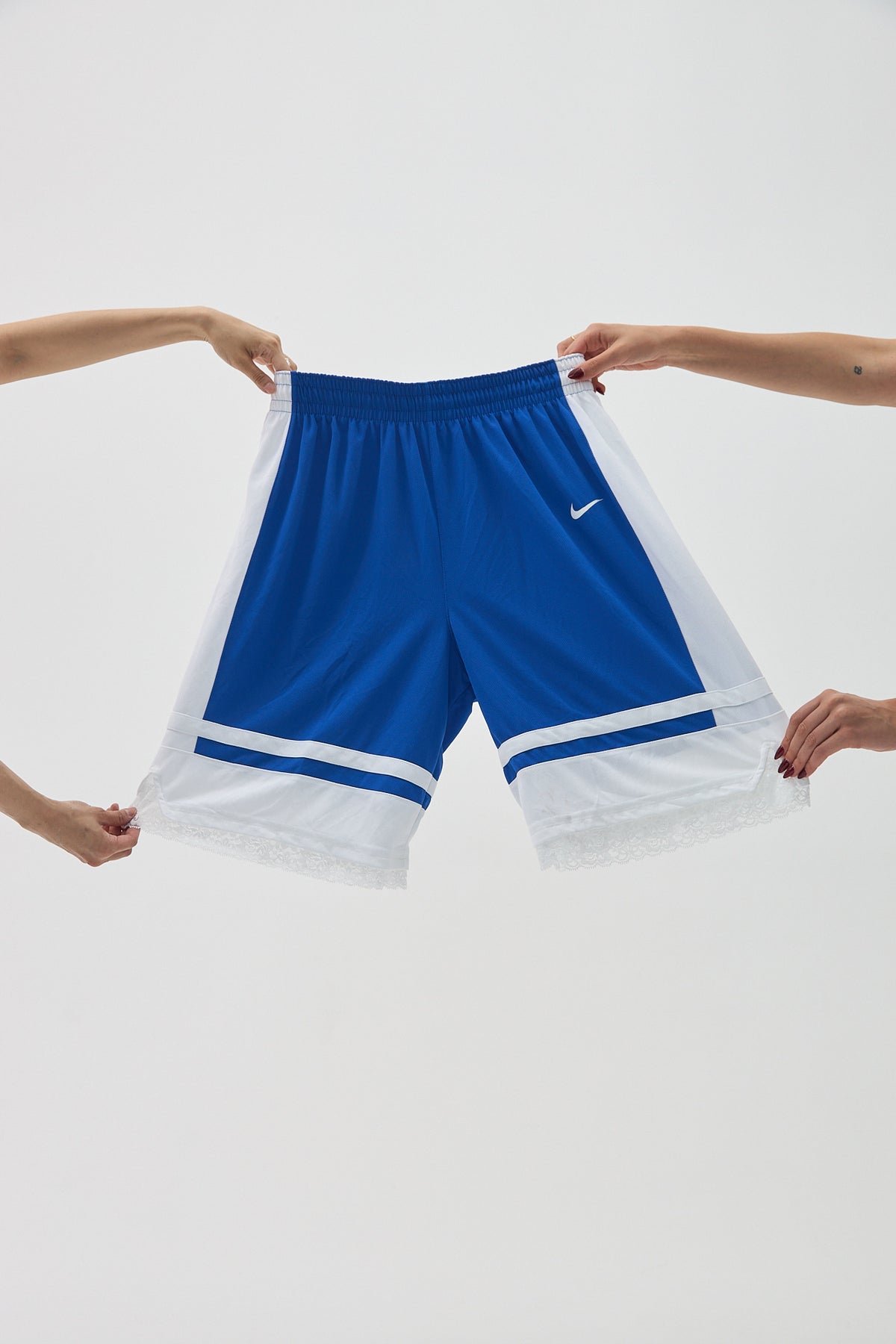 Royal Blue Lace Women's Basketball Shorts