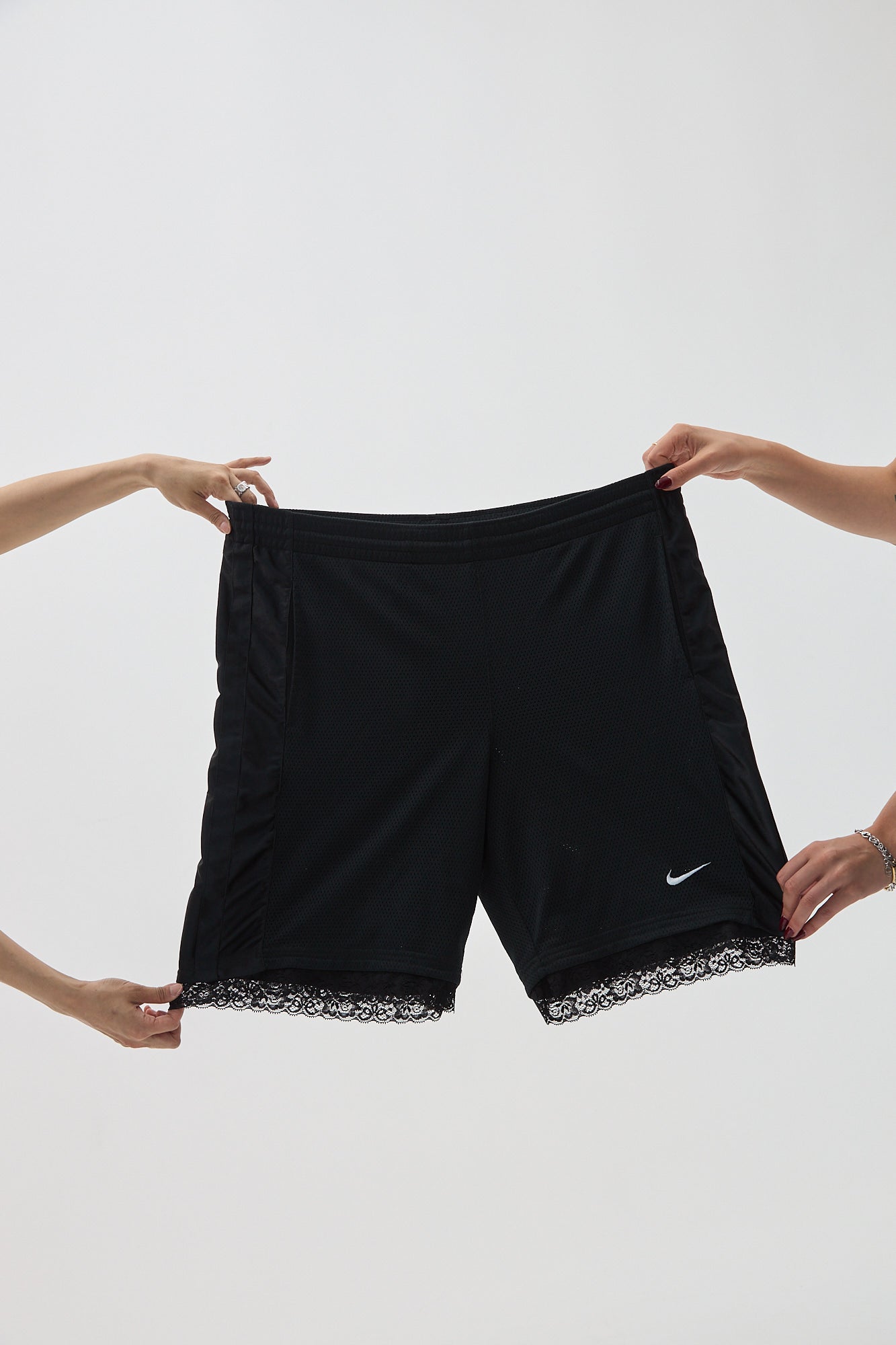 Black Lace Women's Basketball Shorts