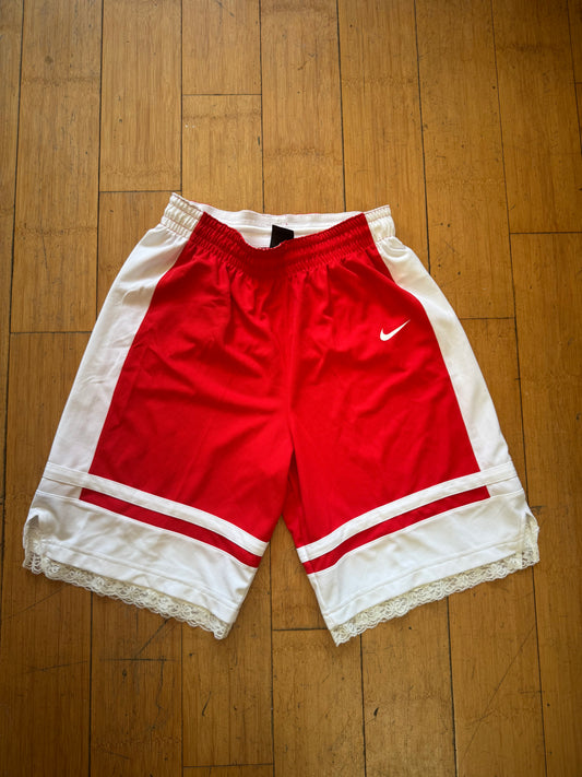 RED & WHITE BASKETBALL SHORTS