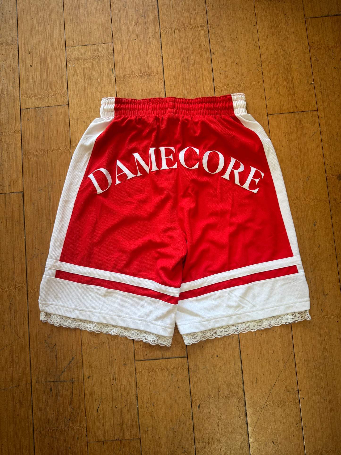 RED & WHITE BASKETBALL SHORTS