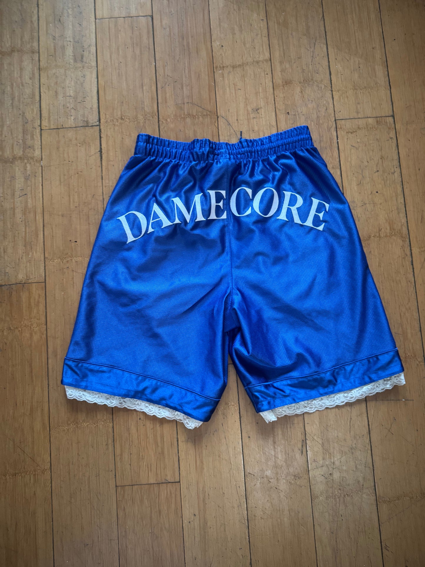 DEEP BLUE METALLIC BASKETBALL SHORTS