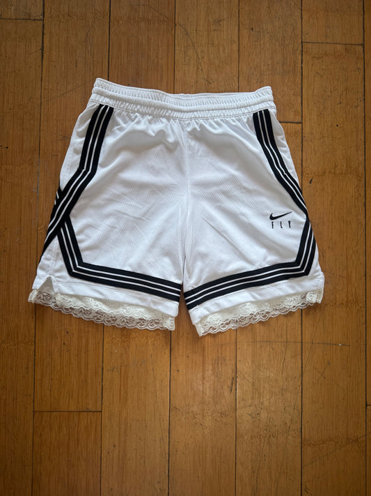 WHITE BASKETBALL SHORTS