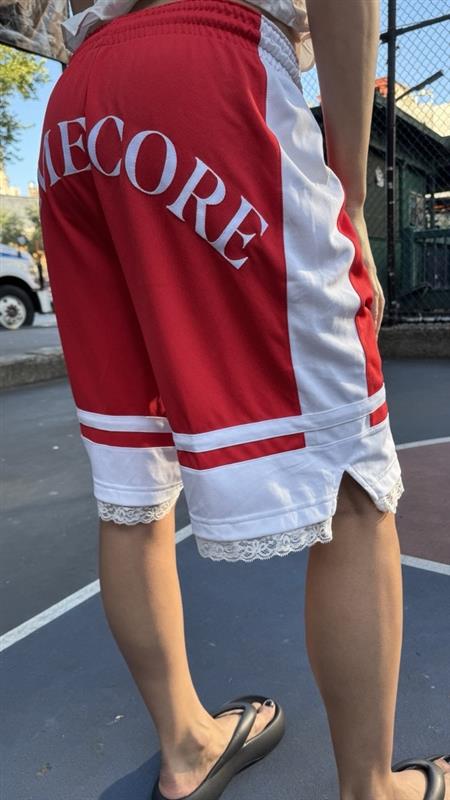 RED & WHITE BASKETBALL SHORTS