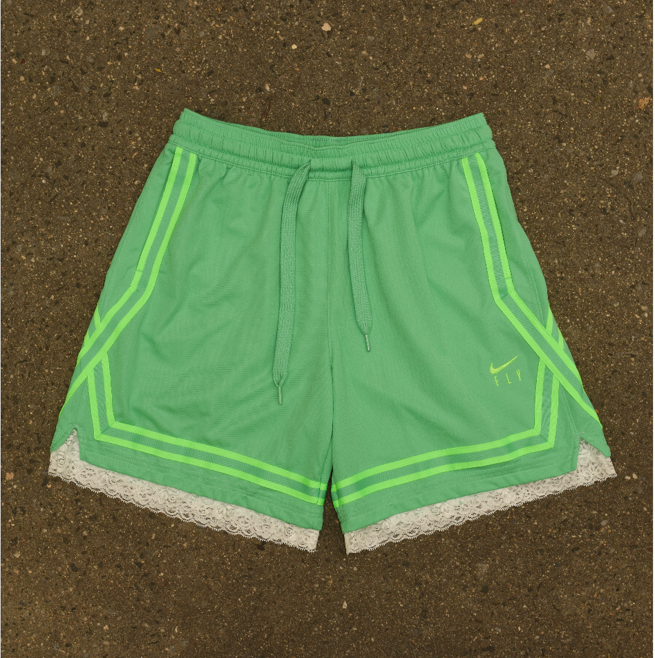 Lime Green Lace Women’s Basketball Shorts