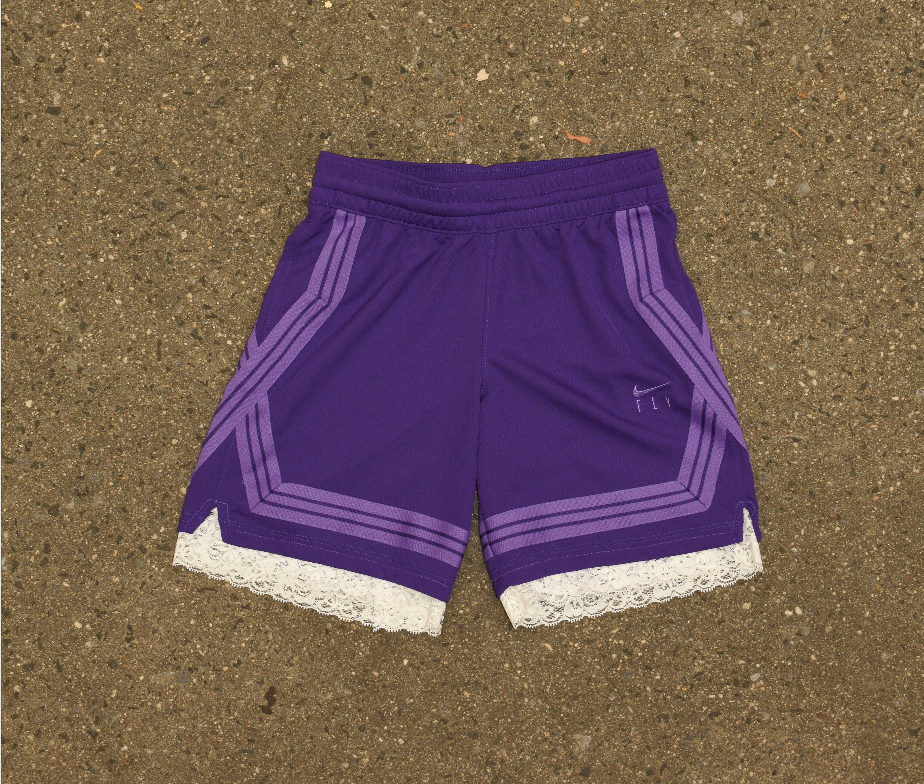 Purple Lace Basketball Shorts