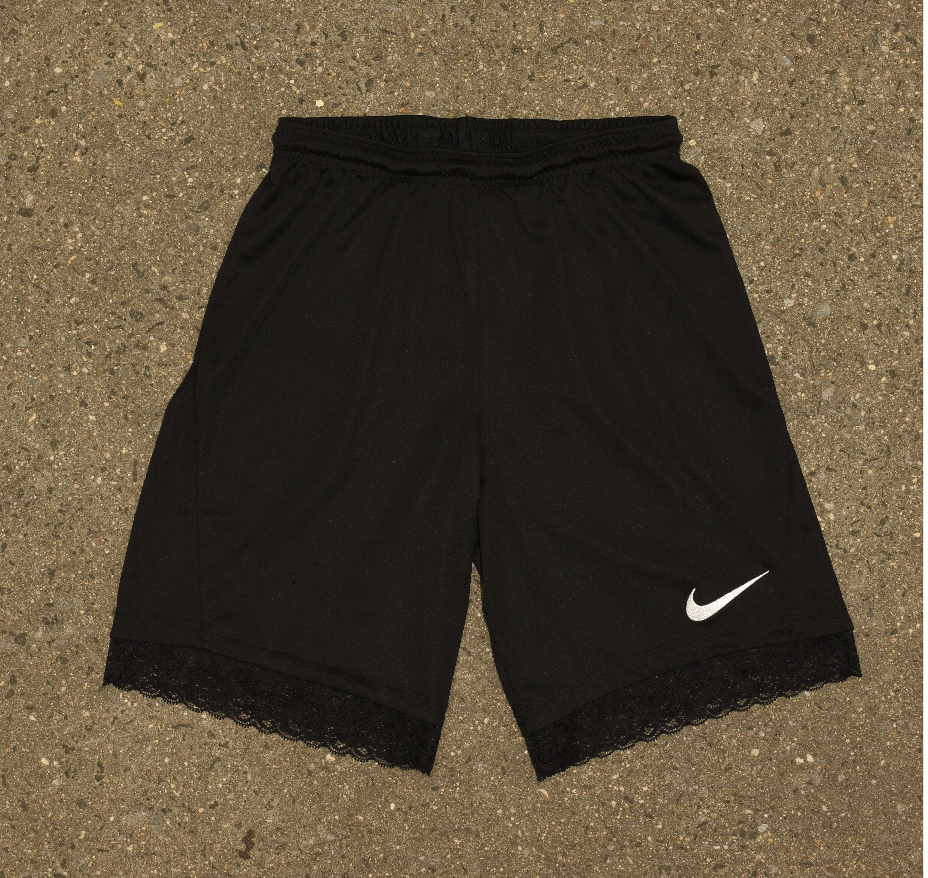 Black Lace Women's Basketball Shorts