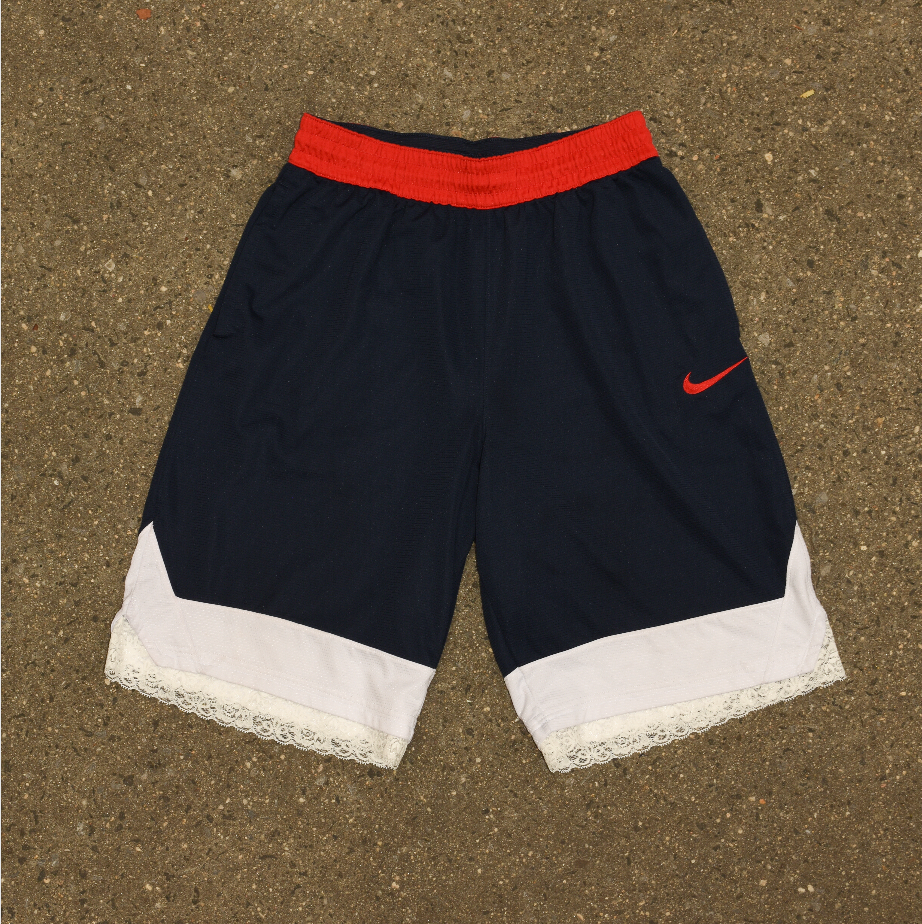 Navy Lace Women's Basketball Shorts