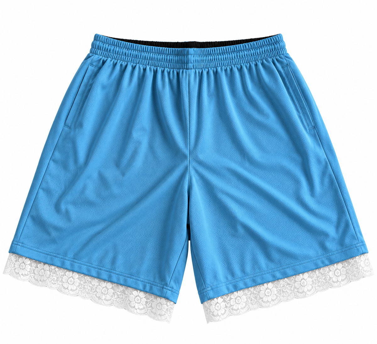 Carolina Blue Lace Basketball Shorts | M