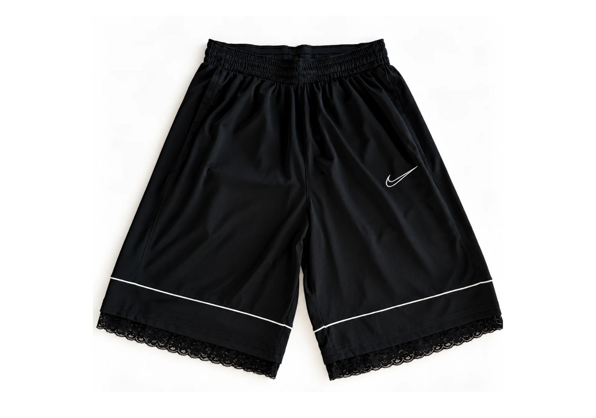 Aces Inspired Lace Shorts | Black & White
