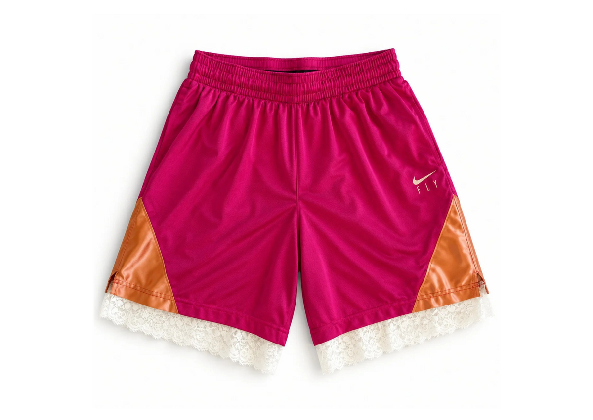 Pink & Orange Lace Basketball Shorts
